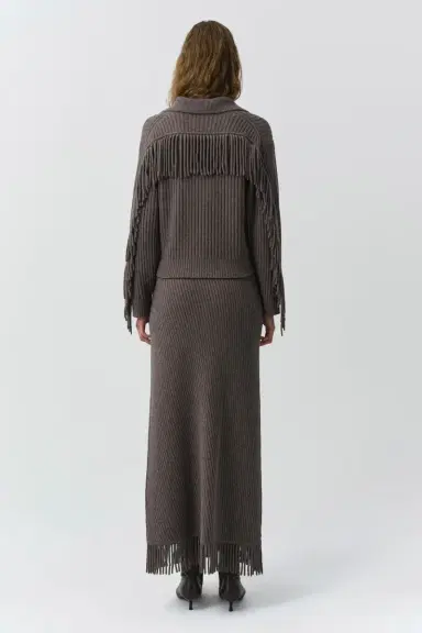 Simkhai Casey Knit Fringe Midi Skirt | Thumbnail 5 Simkhai Casey Knit Fringe Midi Skirt | Thumbnail 5