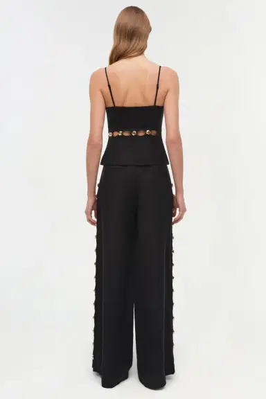 Simkhai Cayman Studded Linen Wide Leg Pant | Thumbnail 6 Simkhai Cayman Studded Linen Wide Leg Pant | Thumbnail 6