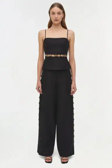 Simkhai Cayman Studded Linen Wide Leg Pant | Thumbnail 7 Simkhai Cayman Studded Linen Wide Leg Pant | Thumbnail 7