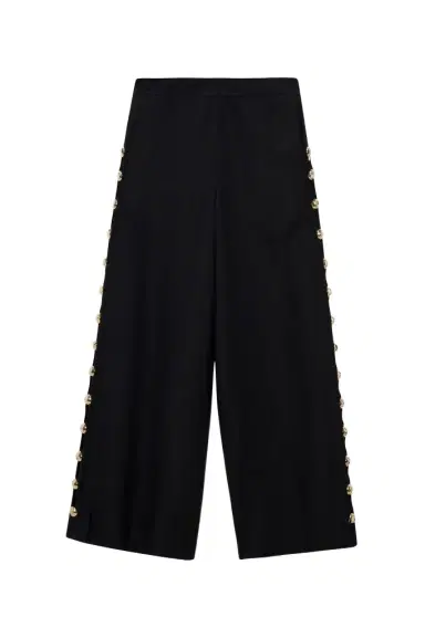 Simkhai Cayman Studded Linen Wide Leg Pant | Thumbnail 1 Simkhai Cayman Studded Linen Wide Leg Pant | Thumbnail 1