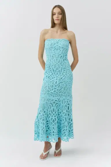 Simkhai Clairis Lace Bustier Midi Dress | Thumbnail 2 Simkhai Clairis Lace Bustier Midi Dress | Thumbnail 2