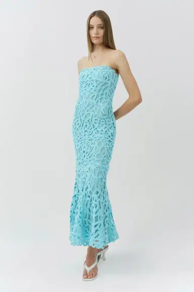 Simkhai Clairis Lace Bustier Midi Dress | Thumbnail 4 Simkhai Clairis Lace Bustier Midi Dress | Thumbnail 4