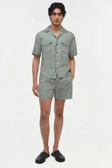 Simkhai Clarke Silk Foulard Camp Shirt | Thumbnail 2 Simkhai Clarke Silk Foulard Camp Shirt | Thumbnail 2