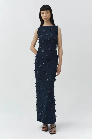 Simkhai Claudia Embellished Crepe Midi Dress | Thumbnail 2 Simkhai Claudia Embellished Crepe Midi Dress | Thumbnail 2