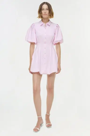 Simkhai Cleo Balloon Pintuck Mini Dress | Thumbnail 2 Simkhai Cleo Balloon Pintuck Mini Dress | Thumbnail 2