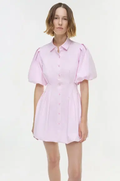 Simkhai Cleo Balloon Pintuck Mini Dress | Thumbnail 3 Simkhai Cleo Balloon Pintuck Mini Dress | Thumbnail 3