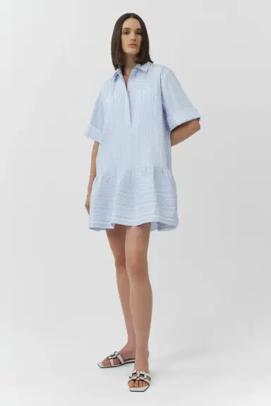 Simkhai Cris Short Sleeve Shirt Dress | Thumbnail 4 Simkhai Cris Short Sleeve Shirt Dress | Thumbnail 4