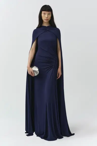 Simkhai Demi Draped Jersey Cape Gown | Thumbnail 3 Simkhai Demi Draped Jersey Cape Gown | Thumbnail 3