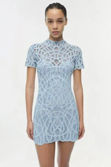 Simkhai Desiree Macrame Mini Dress | Thumbnail 3 Simkhai Desiree Macrame Mini Dress | Thumbnail 3