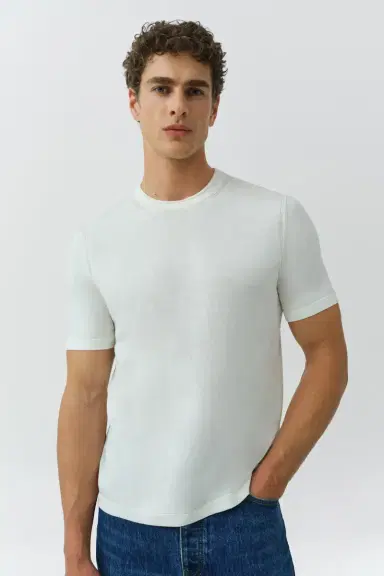 Simkhai Duke Cotton Silk Tee | Thumbnail 3 Simkhai Duke Cotton Silk Tee | Thumbnail 3