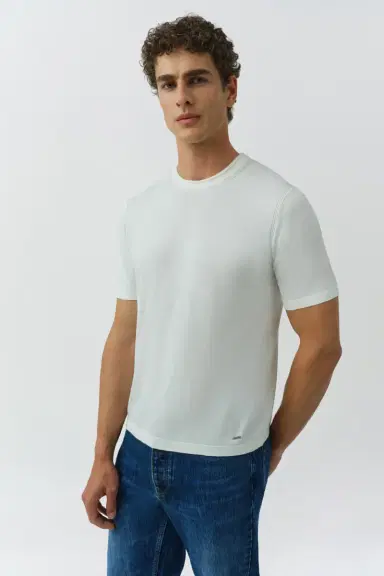 Simkhai Duke Cotton Silk Tee | Thumbnail 4 Simkhai Duke Cotton Silk Tee | Thumbnail 4
