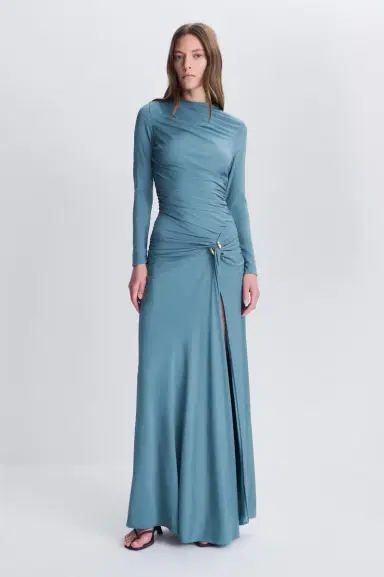 Simkhai Eleanora Draped Jersey Gown | Thumbnail 2 Simkhai Eleanora Draped Jersey Gown | Thumbnail 2