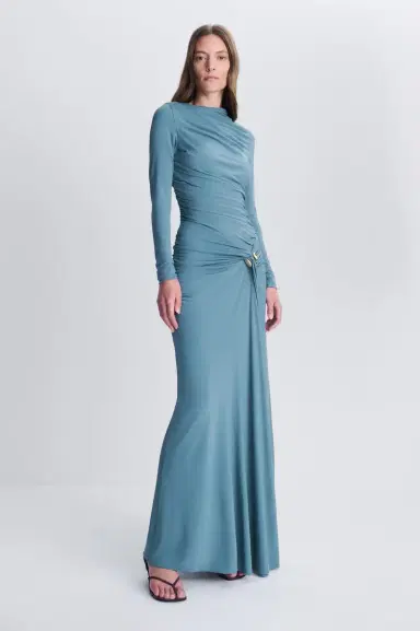 Simkhai Eleanora Draped Jersey Gown | Thumbnail 4 Simkhai Eleanora Draped Jersey Gown | Thumbnail 4