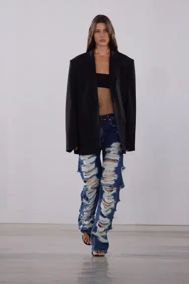 Simkhai Erie High Waist Distressed Denim Pant | Thumbnail 2 Simkhai Erie High Waist Distressed Denim Pant | Thumbnail 2