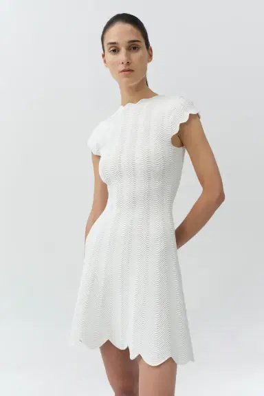 Simkhai Evalynn Wavy Knit Mini Dress | Thumbnail 3 Simkhai Evalynn Wavy Knit Mini Dress | Thumbnail 3