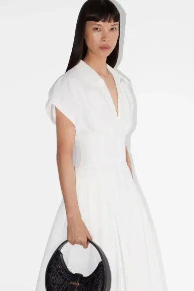 Simkhai Farlow Cotton Faille Midi Dress | Thumbnail 2 Simkhai Farlow Cotton Faille Midi Dress | Thumbnail 2