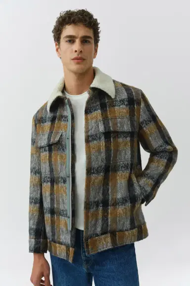 Simkhai Ford Plaid Trucker Jacket | Thumbnail 4 Simkhai Ford Plaid Trucker Jacket | Thumbnail 4