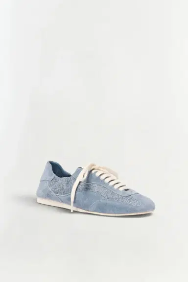 Simkhai Georgie Denim Leather Combo Sneaker | Thumbnail 3 Simkhai Georgie Denim Leather Combo Sneaker | Thumbnail 3