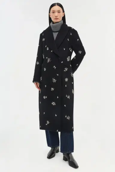 Simkhai Gianni Embellished Wool Coat | Thumbnail 2 Simkhai Gianni Embellished Wool Coat | Thumbnail 2