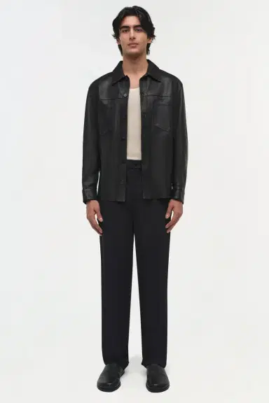 Simkhai Gibson Leather Shirt Jacket | Thumbnail 8 Simkhai Gibson Leather Shirt Jacket | Thumbnail 8