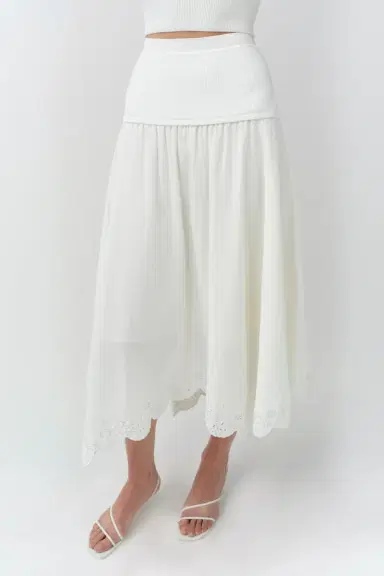 Simkhai Haven Embroidered Linen Knit Skirt | Thumbnail 3 Simkhai Haven Embroidered Linen Knit Skirt | Thumbnail 3