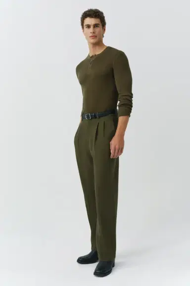 Simkhai Hezekiah Silk Cashmere Henley | Thumbnail 4 Simkhai Hezekiah Silk Cashmere Henley | Thumbnail 4