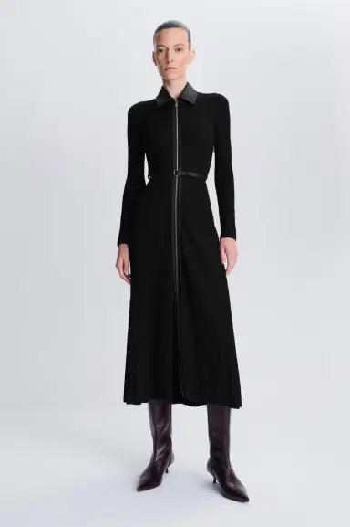 Simkhai Ismelle Collared Knit Midi Dress | Thumbnail 2 Simkhai Ismelle Collared Knit Midi Dress | Thumbnail 2