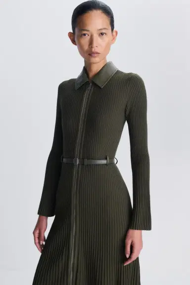 Simkhai Ismelle Collared Knit Midi Dress | Thumbnail 3 Simkhai Ismelle Collared Knit Midi Dress | Thumbnail 3