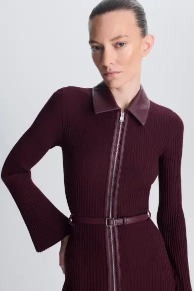 Simkhai Ismelle Collared Knit Midi Dress | Thumbnail 3 Simkhai Ismelle Collared Knit Midi Dress | Thumbnail 3