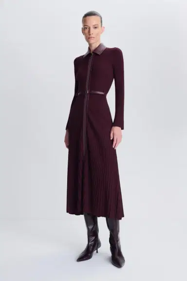 Simkhai Ismelle Collared Knit Midi Dress | Thumbnail 4 Simkhai Ismelle Collared Knit Midi Dress | Thumbnail 4