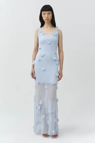 Simkhai Ivi Floral Applique Midi Dress | Thumbnail 3 Simkhai Ivi Floral Applique Midi Dress | Thumbnail 3