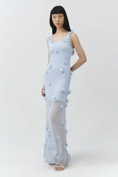 Simkhai Ivi Floral Applique Midi Dress | Thumbnail 5 Simkhai Ivi Floral Applique Midi Dress | Thumbnail 5