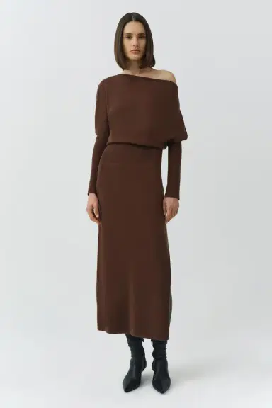 Simkhai Janese Off Shoulder Knit Midi Dress | Thumbnail 2 Simkhai Janese Off Shoulder Knit Midi Dress | Thumbnail 2