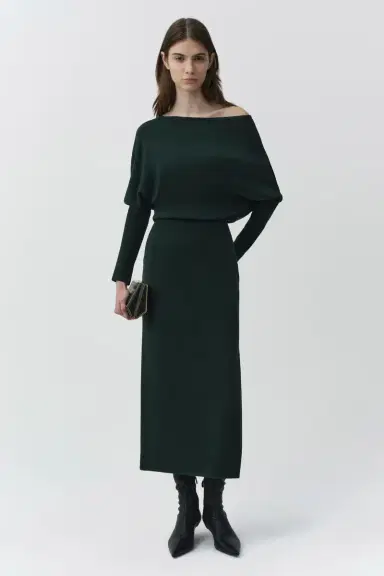 Simkhai Janese Off Shoulder Knit Midi Dress | Thumbnail 2 Simkhai Janese Off Shoulder Knit Midi Dress | Thumbnail 2