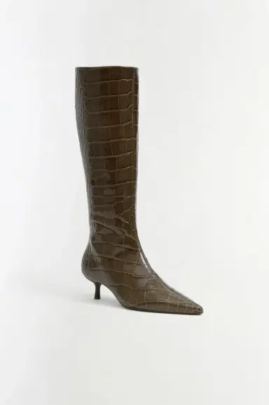 Simkhai Janine Croc-Embossed Leather Knee High Boot | Thumbnail 2 Simkhai Janine Croc-Embossed Leather Knee High Boot | Thumbnail 2