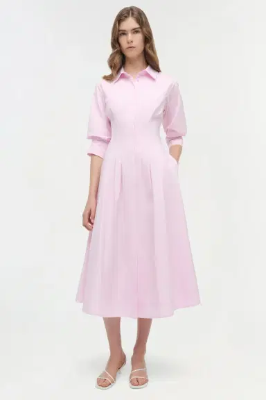 Simkhai Jazz Cotton Pintuck Midi Dress | Thumbnail 2 Simkhai Jazz Cotton Pintuck Midi Dress | Thumbnail 2