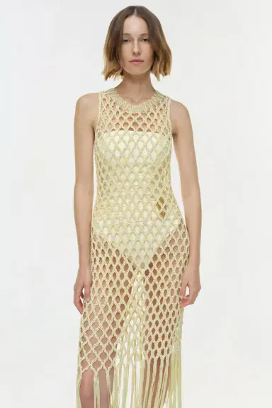 Simkhai Jensen Macrame Midi Dress | Thumbnail 4 Simkhai Jensen Macrame Midi Dress | Thumbnail 4