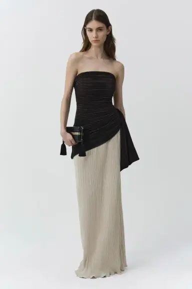 Simkhai Laia Plisse Bustier Gown | Thumbnail 2 Simkhai Laia Plisse Bustier Gown | Thumbnail 2