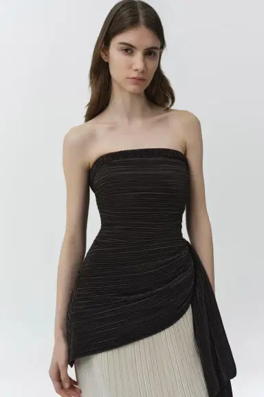 Simkhai Laia Plisse Bustier Gown | Thumbnail 3 Simkhai Laia Plisse Bustier Gown | Thumbnail 3