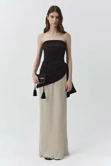 Simkhai Laia Plisse Bustier Gown | Thumbnail 4 Simkhai Laia Plisse Bustier Gown | Thumbnail 4
