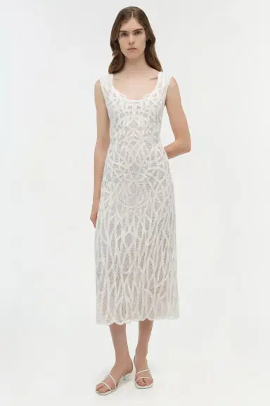 Simkhai Leonora Macrame Midi Dress | Thumbnail 2 Simkhai Leonora Macrame Midi Dress | Thumbnail 2