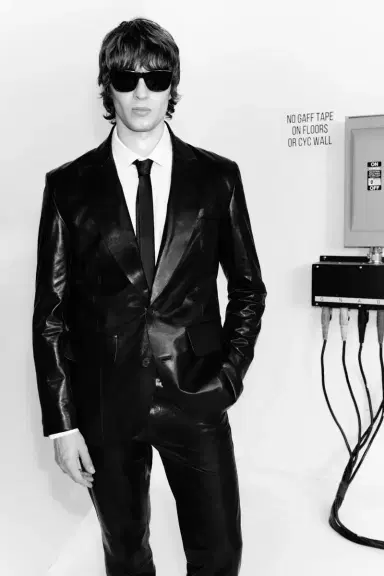 Simkhai Linden Leather Blazer | Thumbnail 2 Simkhai Linden Leather Blazer | Thumbnail 2
