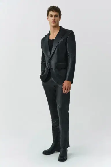 Simkhai Linden Leather Blazer | Thumbnail 5 Simkhai Linden Leather Blazer | Thumbnail 5