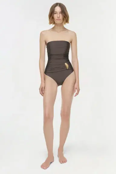 Simkhai Lorena Shell Strapless One Piece | Thumbnail 2 Simkhai Lorena Shell Strapless One Piece | Thumbnail 2