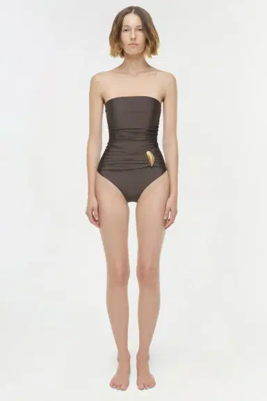 Simkhai Lorena Shell Strapless One Piece | Thumbnail 6 Simkhai Lorena Shell Strapless One Piece | Thumbnail 6