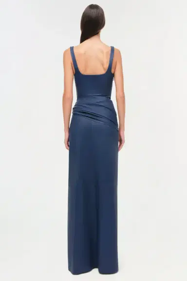 Simkhai Lyle Draped Leather Dress | Thumbnail 6 Simkhai Lyle Draped Leather Dress | Thumbnail 6