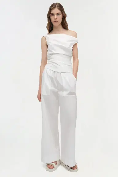 Simkhai Maisel Draped Cotton Top | Thumbnail 2 Simkhai Maisel Draped Cotton Top | Thumbnail 2