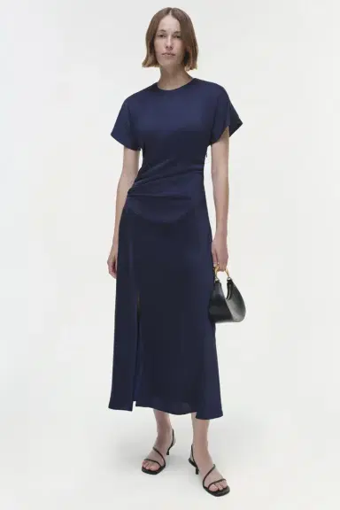 Simkhai Marabella Satin Midi Dress | Thumbnail 2 Simkhai Marabella Satin Midi Dress | Thumbnail 2