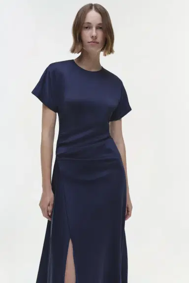 Simkhai Marabella Satin Midi Dress | Thumbnail 3 Simkhai Marabella Satin Midi Dress | Thumbnail 3