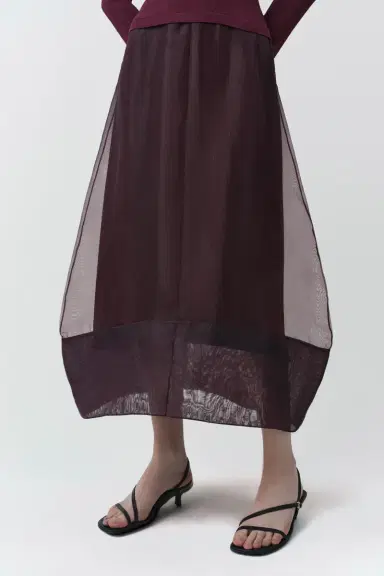Simkhai Maril Knit Organza Midi Dress | Thumbnail 6 Simkhai Maril Knit Organza Midi Dress | Thumbnail 6